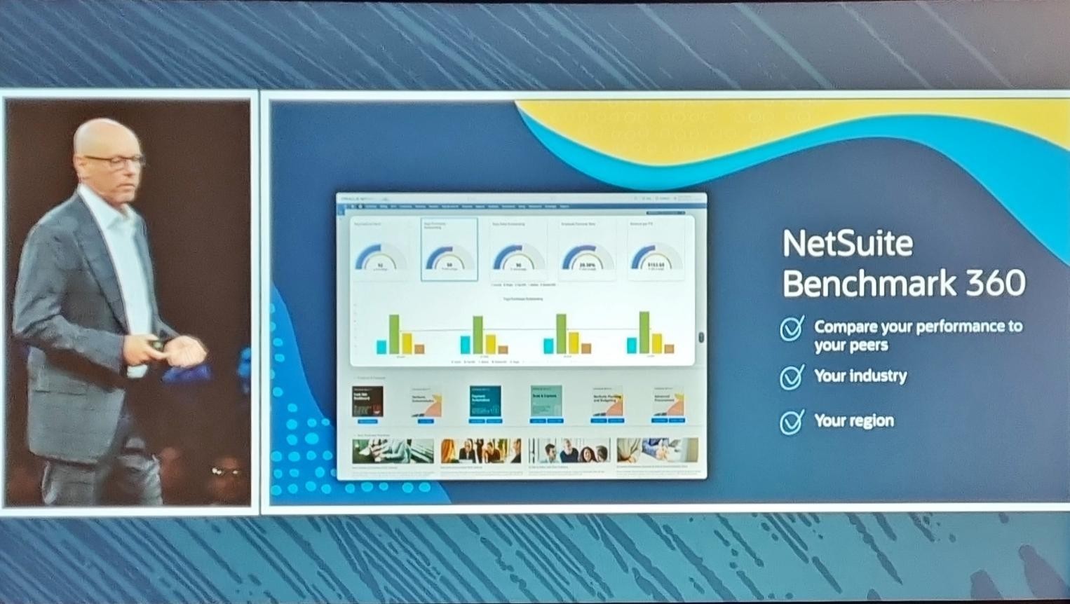 NetSuite 
Benchmark 360 
Compare your performance to 
your peers 
Your industry 
Wur region 